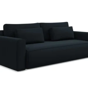 Sofa sametová 3-osobová s funkcí spaní KAPUA královská modř