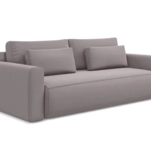 Sofa sametová 3-osobová s funkcí spaní KAPUA levandulová