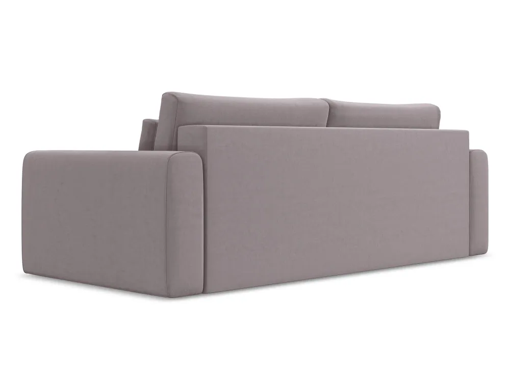 Sofa sametová 3-osobová s funkcí spaní KAPUA levandulová