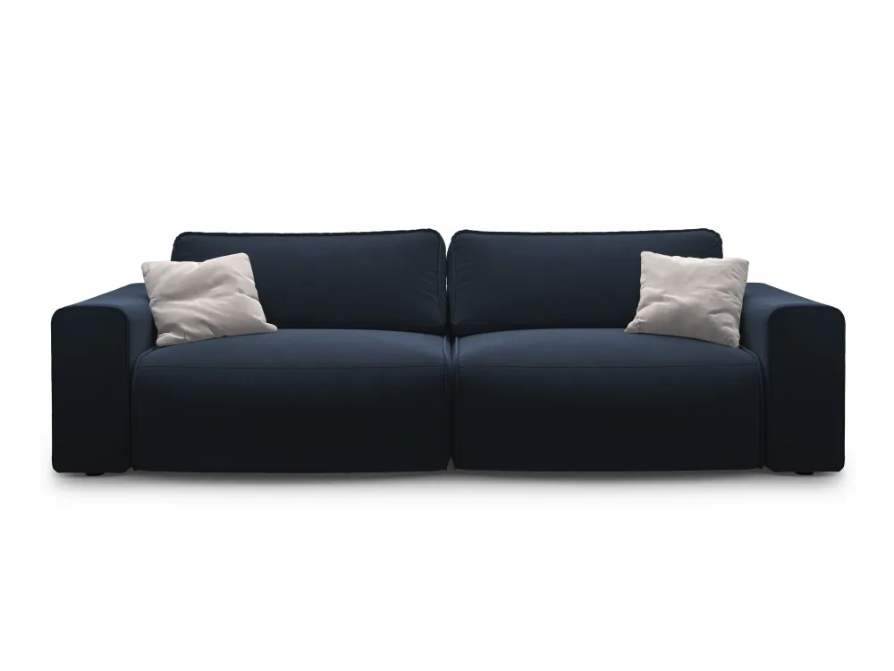 Sofa sametová 3-osobová s funkcí spaní VICTOR granátová