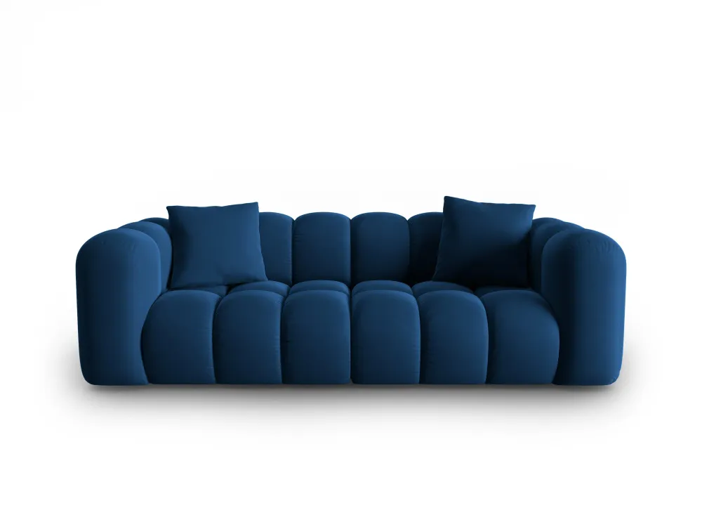Sofa sametová 3-osobová HALLEY královská modrá
