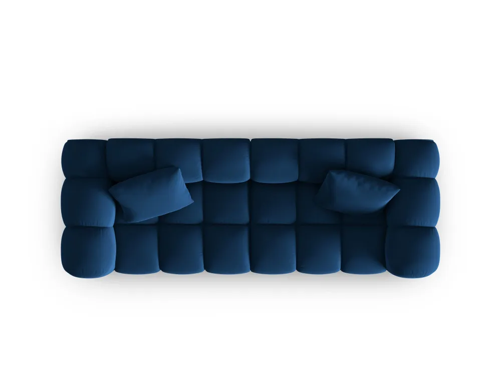 Sofa sametová 3-osobová HALLEY královská modrá