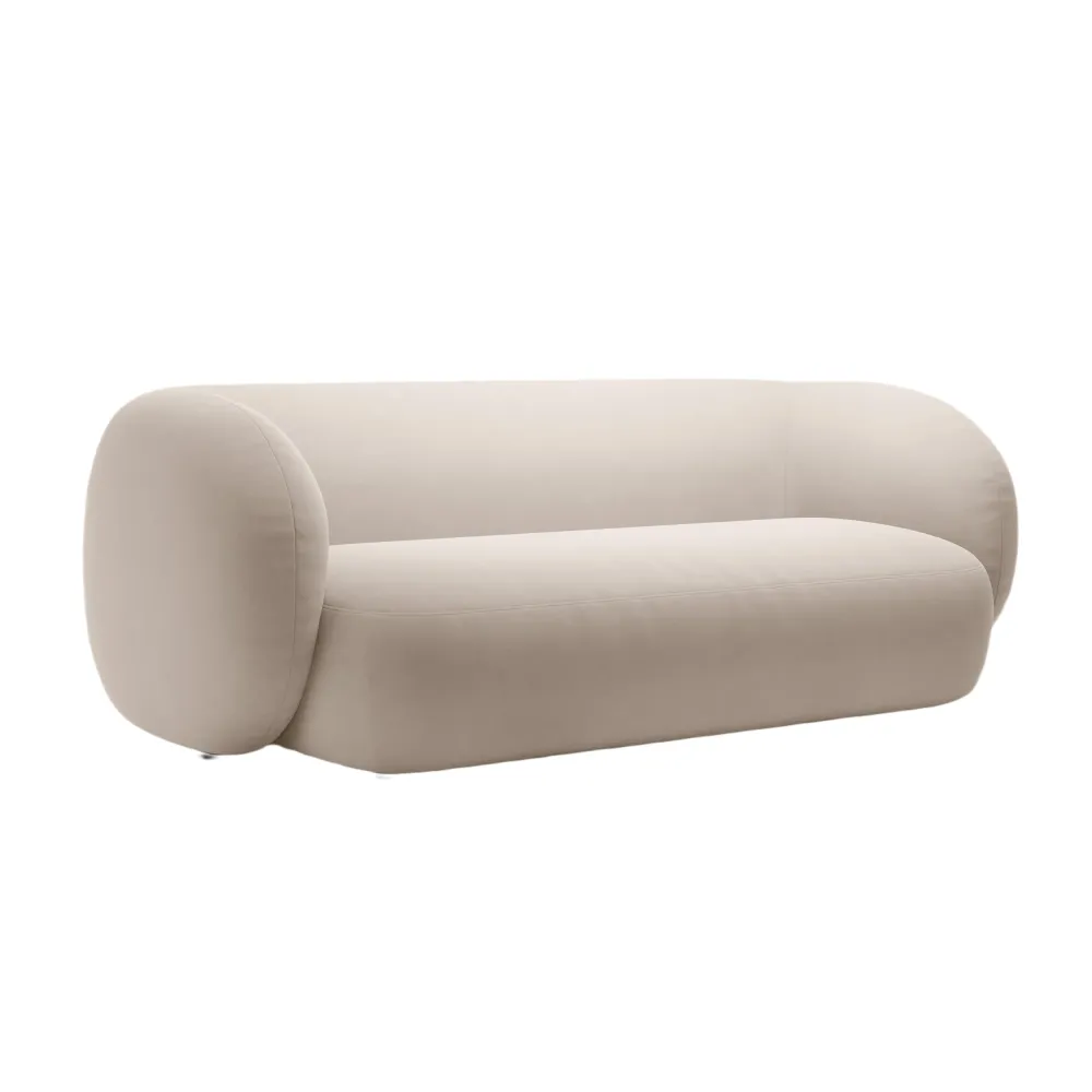 Sofa sametová 3-osobová KATE béžová