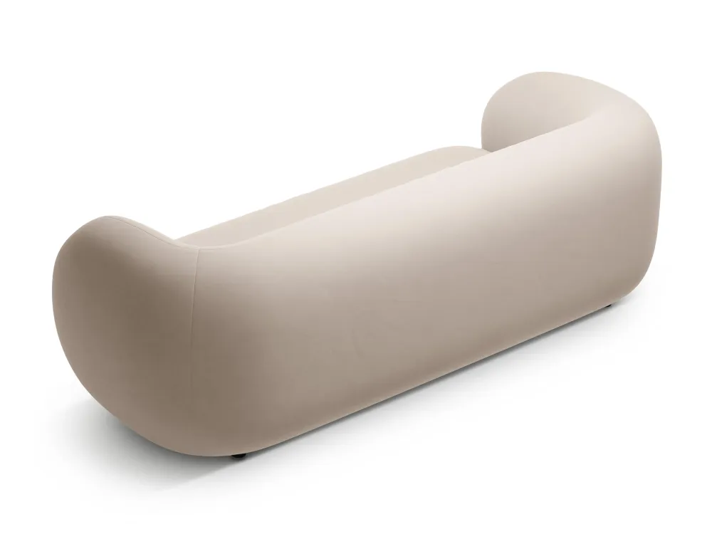 Sofa sametová 3-osobová KATE béžová