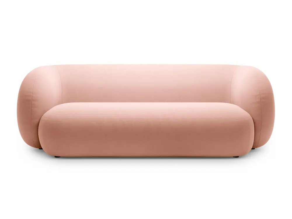 Sofa sametová 3-osobová KATE růžová
