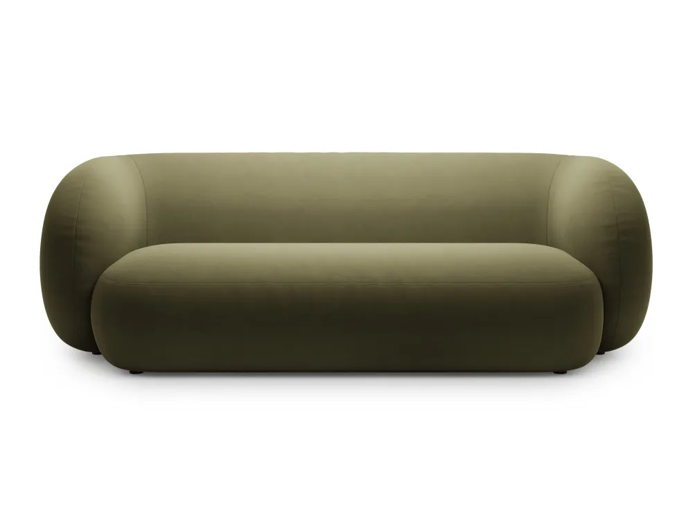 Sofa sametová 3-osobová KATE zelená