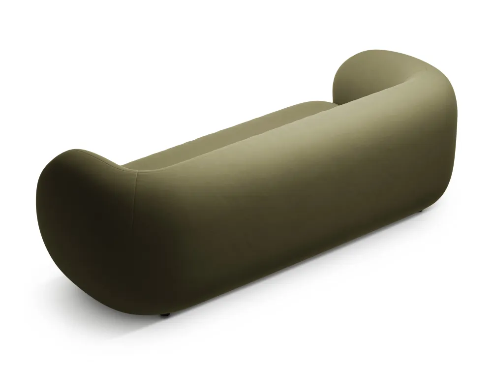 Sofa sametová 3-osobová KATE zelená