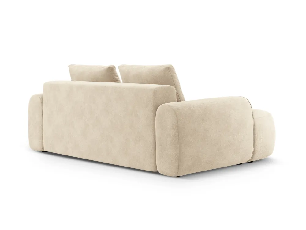 Sofa sametová 3-osobová LINZ světle béžová