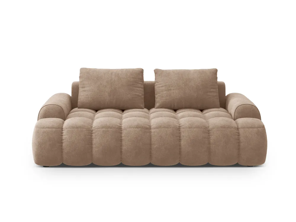 Sofa sametová 3-osobová LINZ tmavě béžová