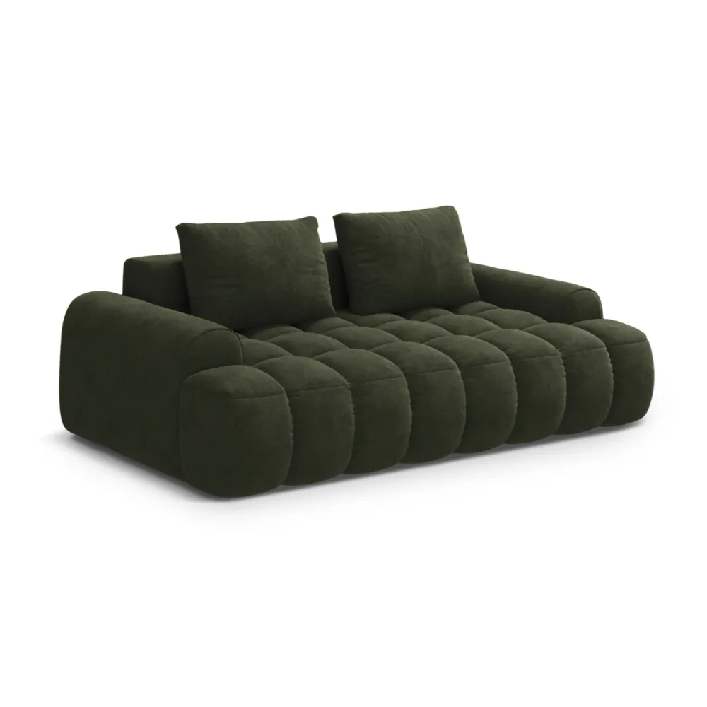 Sofa sametová 3-osobová LINZ zelená