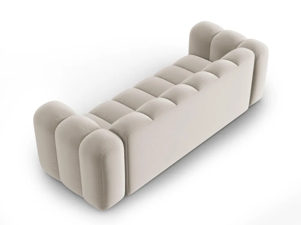 Sofa sametová 3-osobová LUPINE béžová