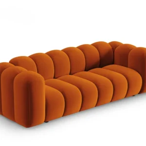 Sofa sametová 3-osobová LUPINE cihlová