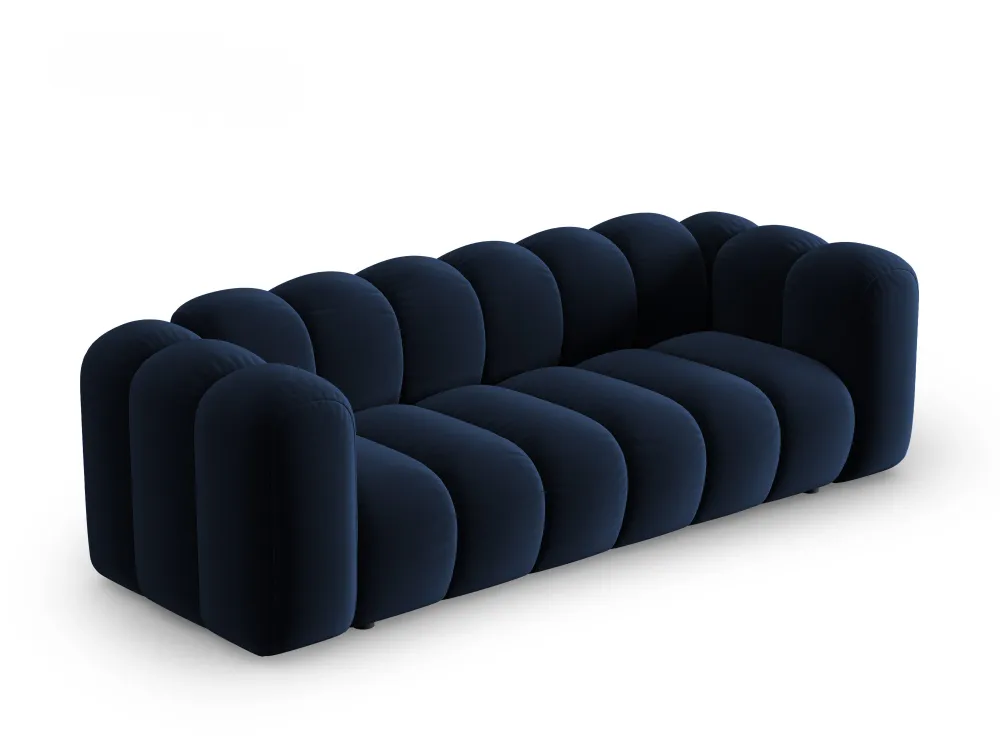 Sofa sametová 3-osobová LUPINE granátová