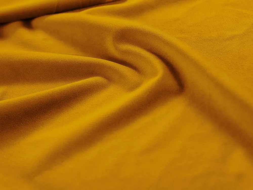 Sofa sametová 3-osobová LUPINE hořčicová