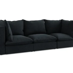 Sofa sametová 3-osobová MANAO královská modrá