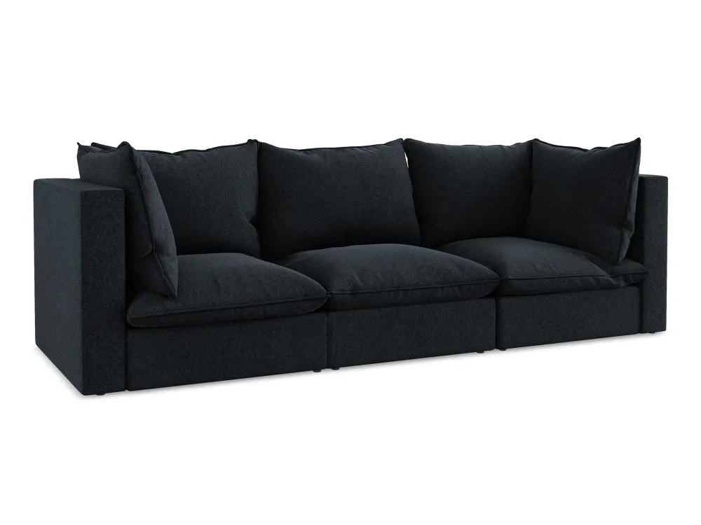 Sofa sametová 3-osobová MANAO královská modrá