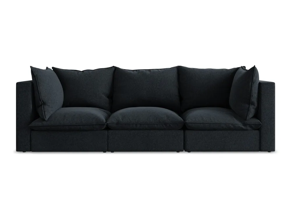 Sofa sametová 3-osobová MANAO královská modrá