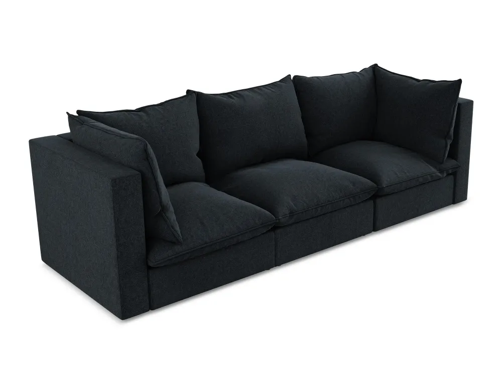 Sofa sametová 3-osobová MANAO královská modrá