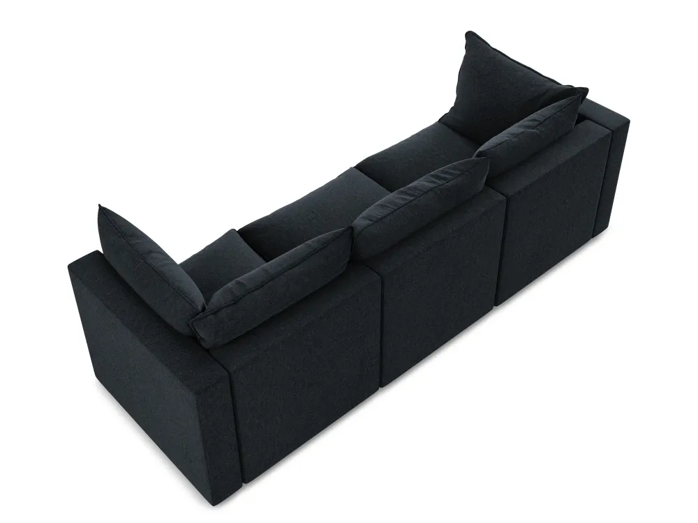 Sofa sametová 3-osobová MANAO královská modrá