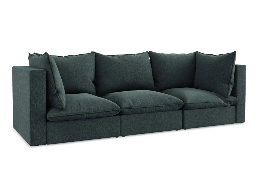 Sofa sametová 3-osobová MANAO mořská
