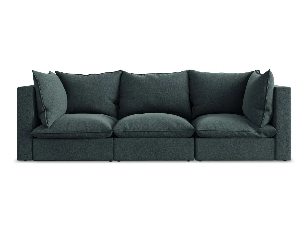 Sofa sametová 3-osobová MANAO mořská