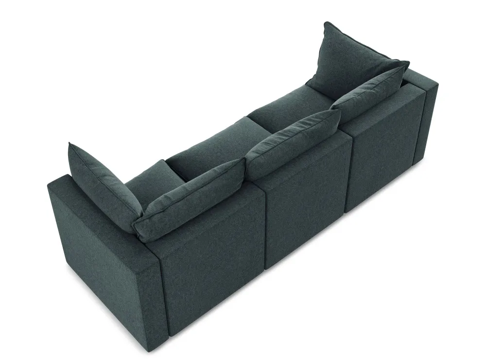 Sofa sametová 3-osobová MANAO mořská