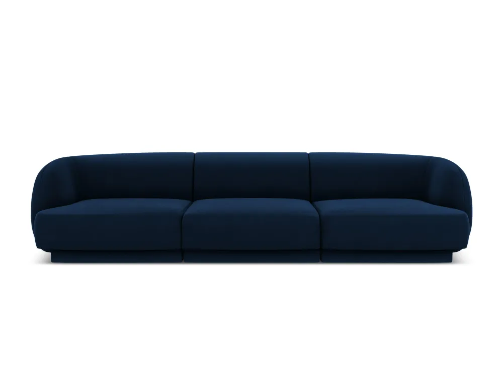 Sofa sametová 3-osobová MILEY královská modrá