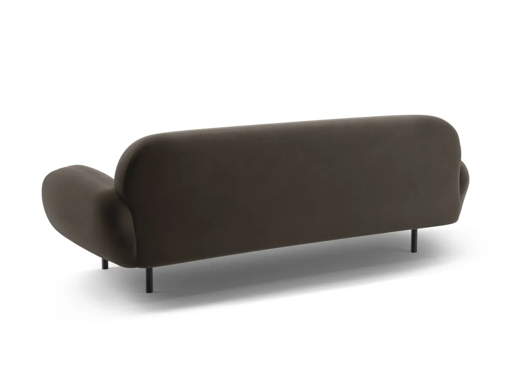 Sofa sametová 3-osobová POPPY ebenová