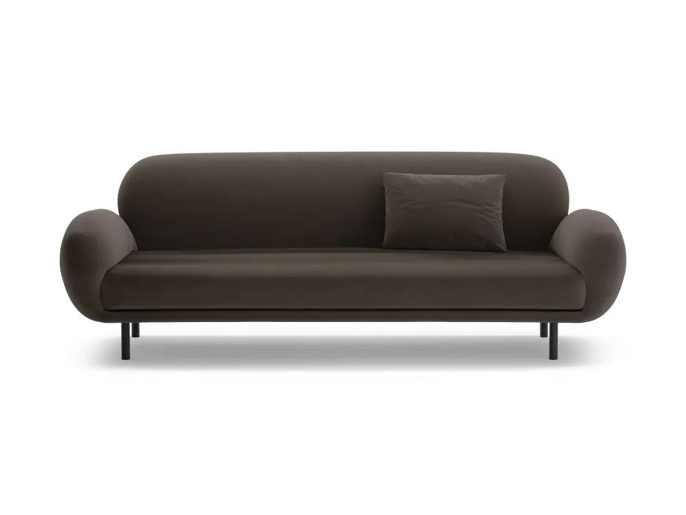 Sofa sametová 3-osobová POPPY ebenová