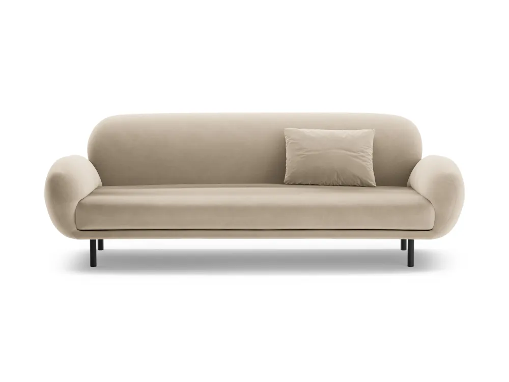 Sofa sametová 3-osobová POPPY ecru