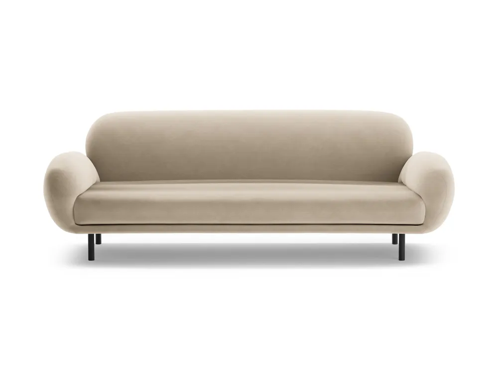 Sofa sametová 3-osobová POPPY ecru