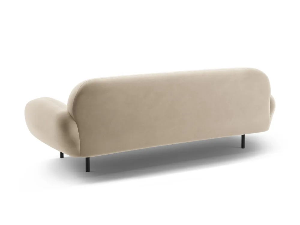 Sofa sametová 3-osobová POPPY ecru