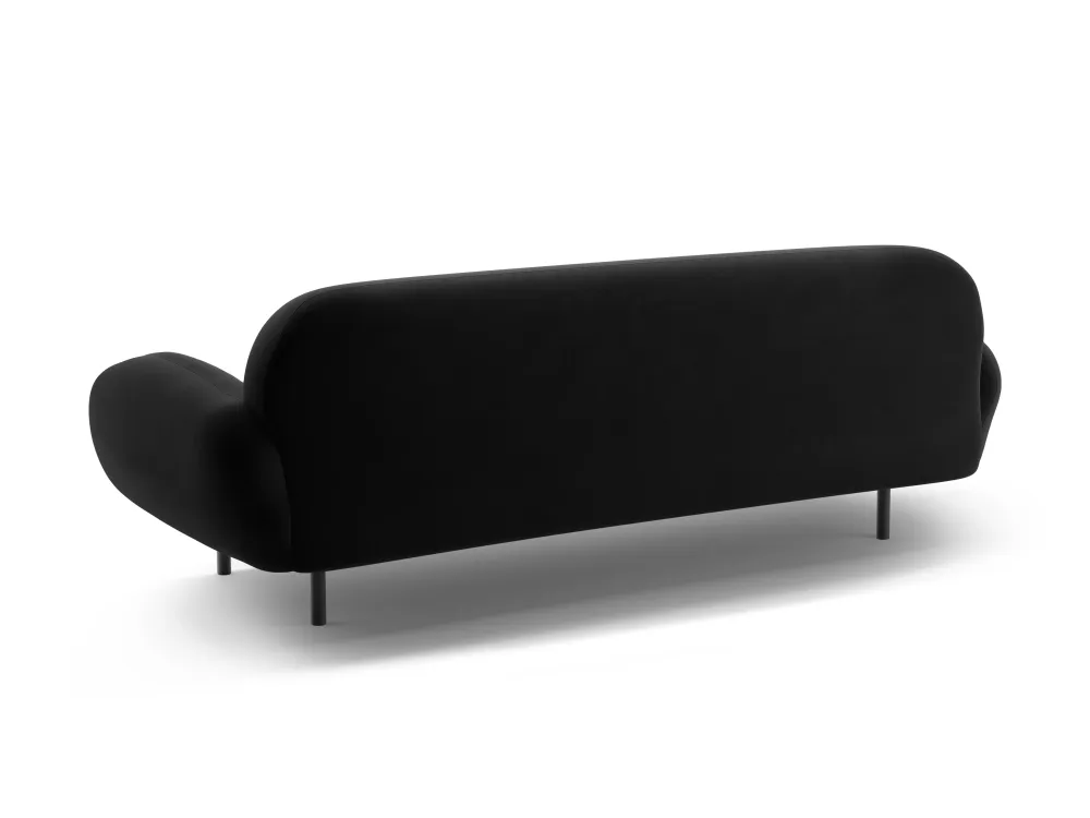 Sofa sametová 3-osobová POPPY černá