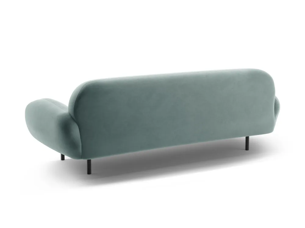 Sofa sametová 3-osobová POPPY jasně modrá