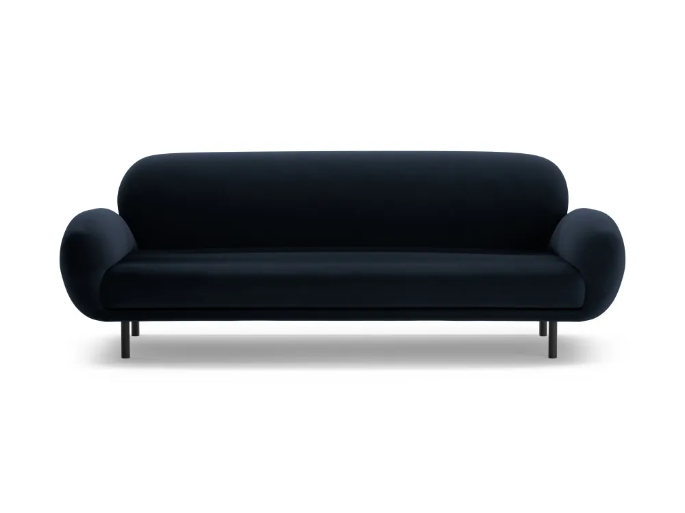 Sofa sametová 3-osobová POPPY královská modrá