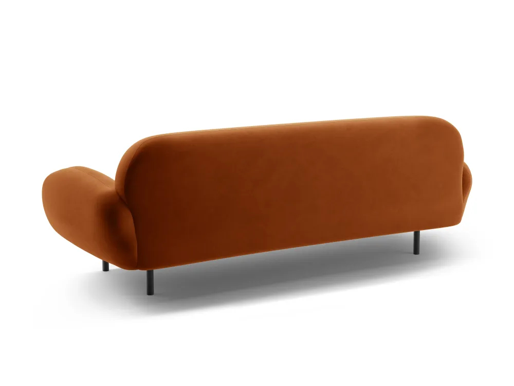 Sofa sametová 3-osobová POPPY terakota