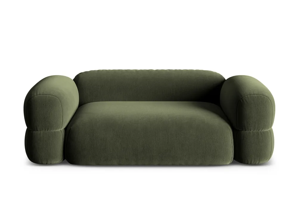 Sofa sametová 3-osobová ROGER olivová