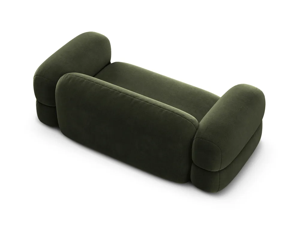 Sofa sametová 3-osobová ROGER olivová