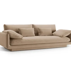 Sofa sametová 3-osobová TORINO písková - Poekspozice