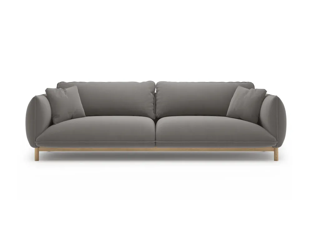 Sofa sametová 4-osobová ADA šedá