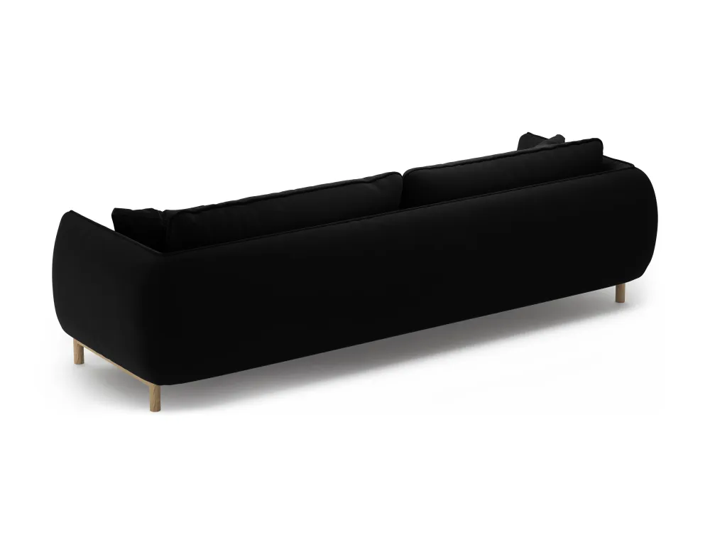 Sofa sametová 4-osobová ADA černá