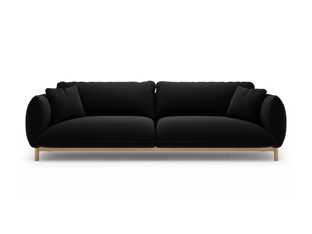Sofa sametová 4-osobová ADA černá