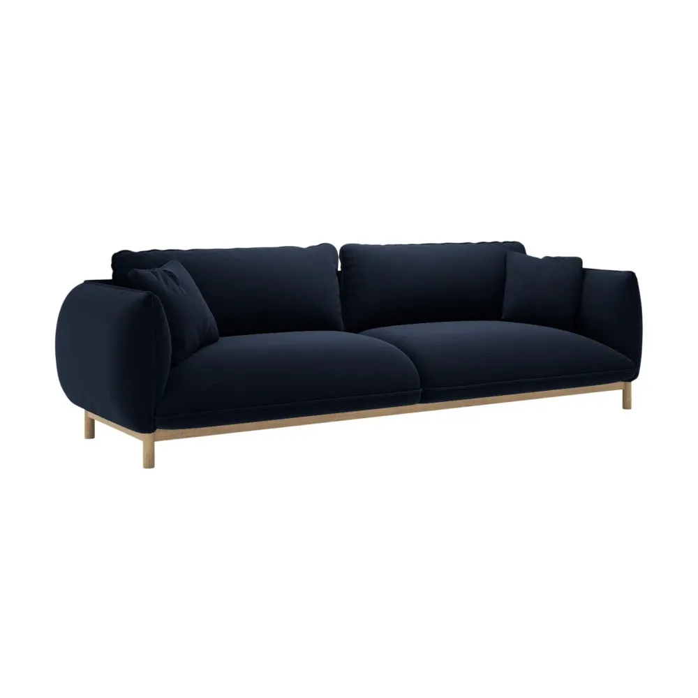 Sofa sametová 4-osobová ADA královská modrá