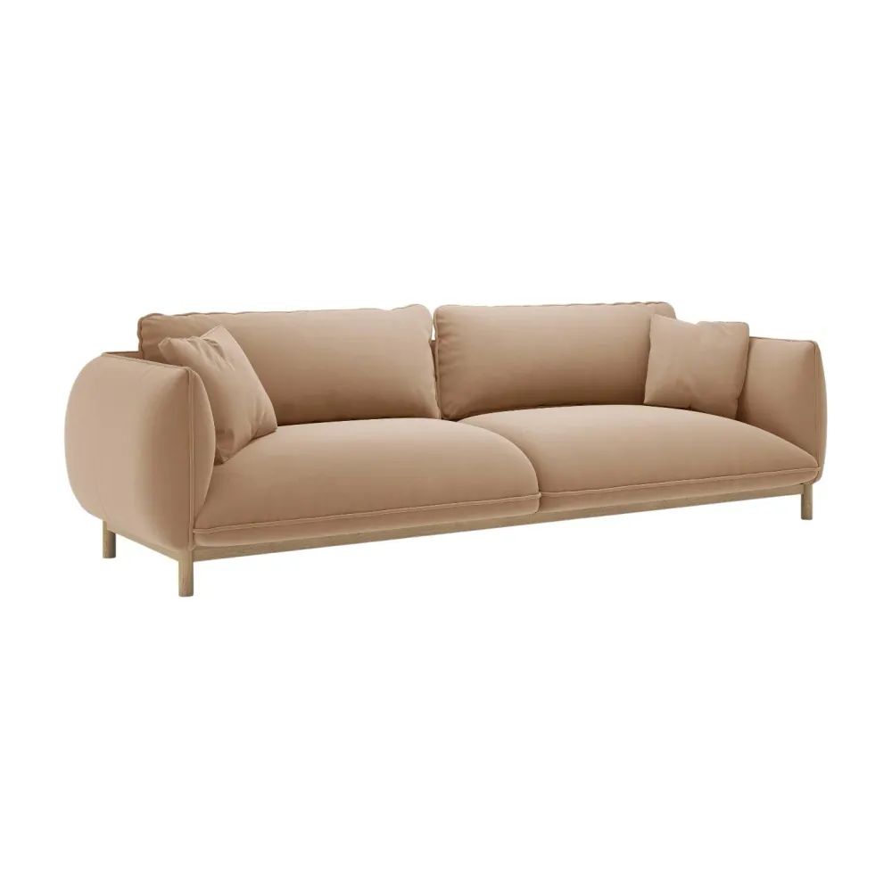 Sofa sametová 4-osobová ADA písková