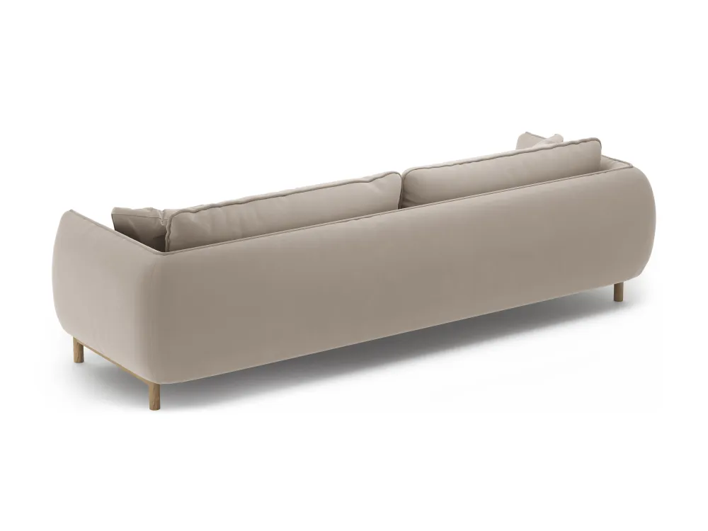Sofa sametová 4-osobová ADA světle béžová