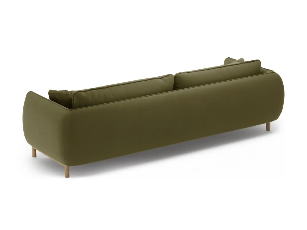 Sofa sametová 4-osobová ADA světle zelená
