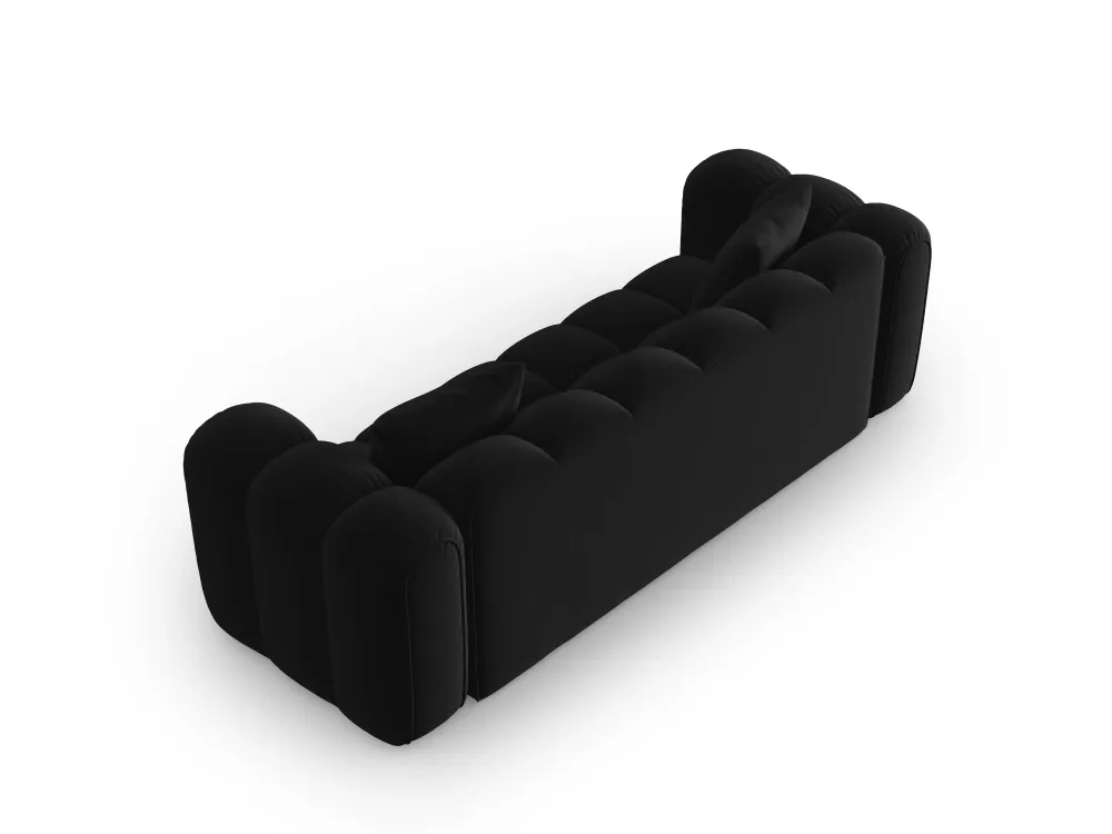 Sofa sametová 4-osobová ASTRO černá