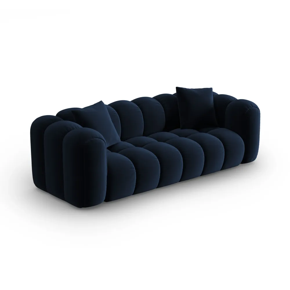 Sofa sametová 4-osobová ASTRO královská modř