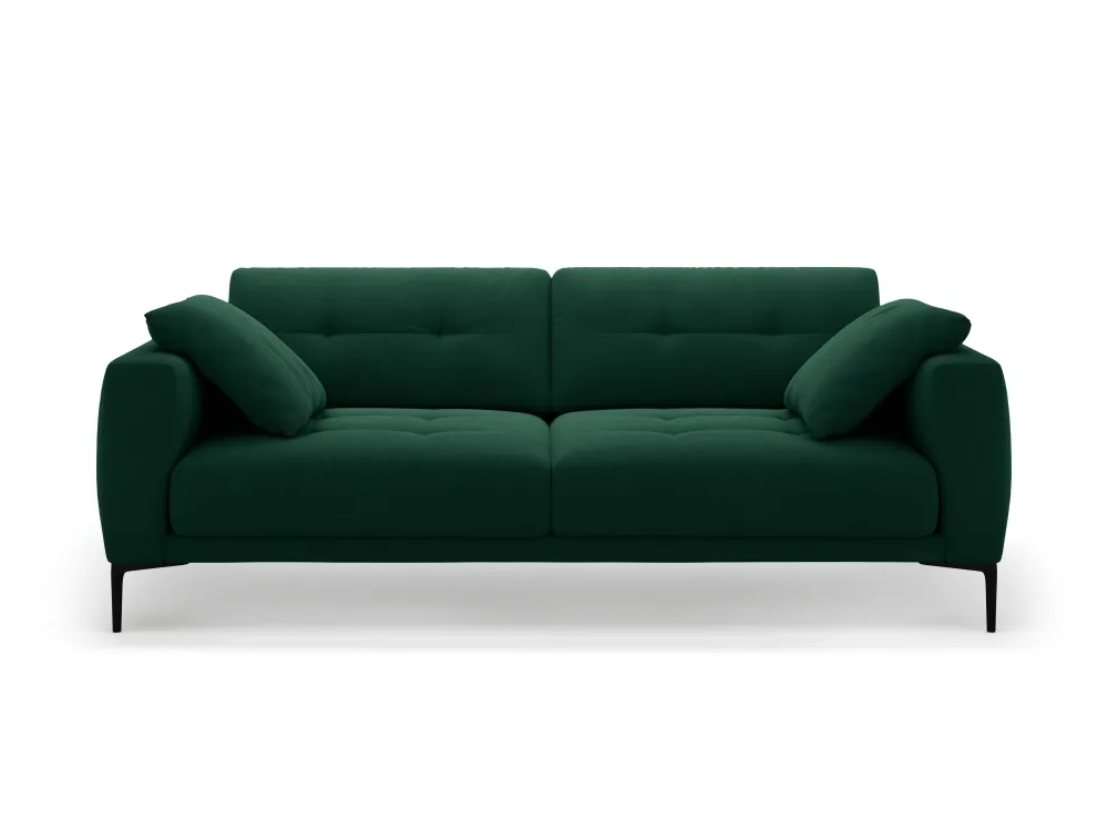 Sofa sametová 4-osobová BEMY lahvově zelená