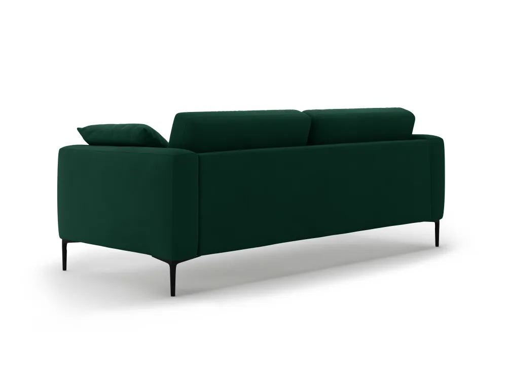 Sofa sametová 4-osobová BEMY lahvově zelená